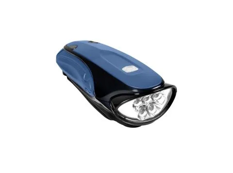 Blue Flashlight isolated Stock Photos