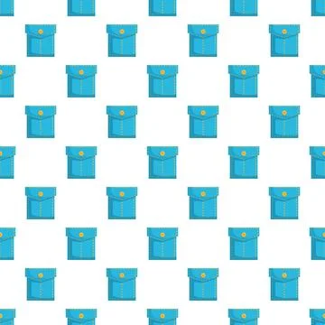 Blue flat denim jeans pocket seamless pattern Stock Illustration