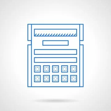 Blue flat line planning vector icon Ilustração Stock