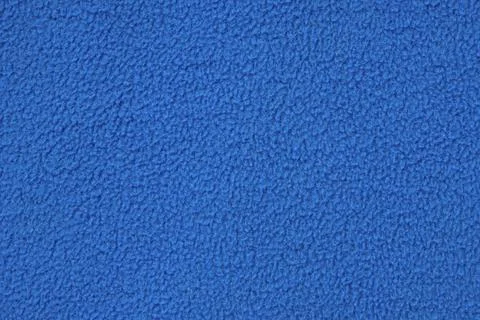 Blue fleece jacket lining as texture or background, top view. Foto stock