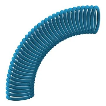 Blue flexible spiral spring icon, cartoon style Stock Illustration