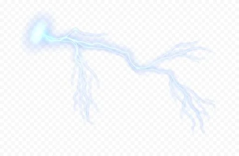 Blue flickering lightning bolt Ilustración de archivo