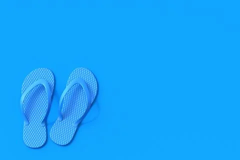 Blue flip flops 3D Illustrazione stock
