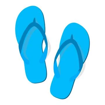 Blue flip flops Stock Illustration
