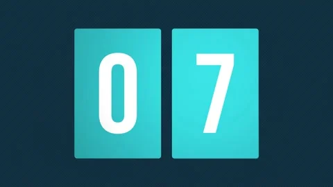 Blue Flipboard 10 Second Countdown Stock Footage 143773115