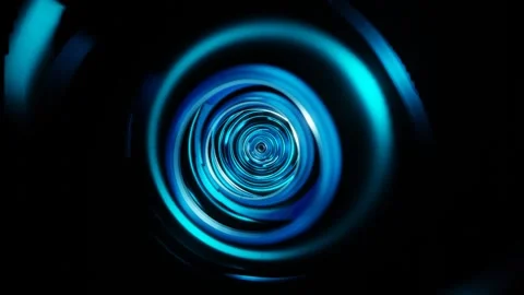 Blue Floating Circles Background VJ Loop in 4K Video stock 305917963