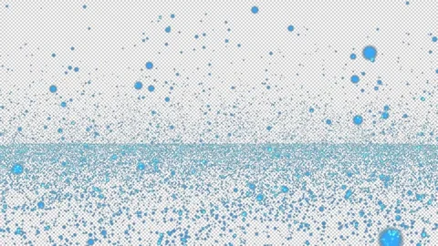 Blue Floating Glitter Particles Bokeh Rain Background Isolated on Transpare.. Stock Footage 319782619