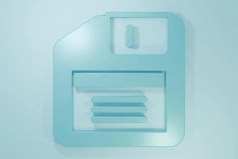 Blue Floppy disk for computer data storage icon isolated on blue background.. 스톡 일러스트