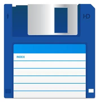 Blue Floppy Disk Stock Illustration