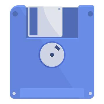 Blue floppy disk representing saving data concept Stock Illustration
