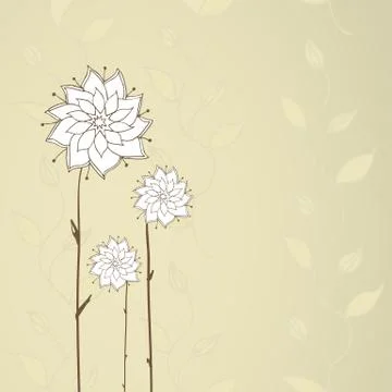 Blue floral background Stock Illustration