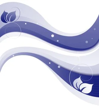 Blue floral  background Stock Illustration