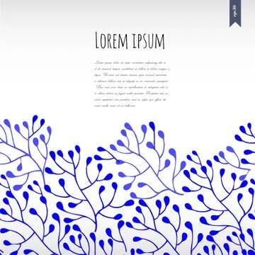 Blue floral background Stock Illustration