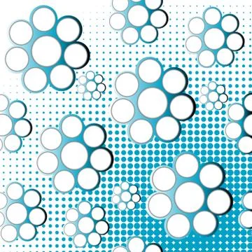 Blue floral background Stock Illustration