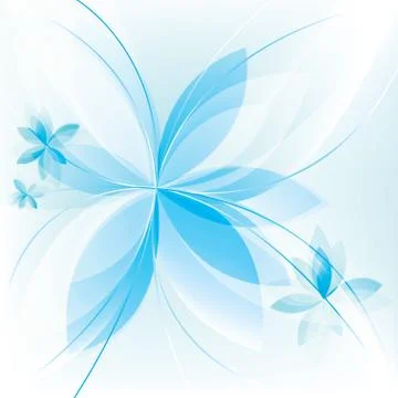 Blue floral background Stock Illustration