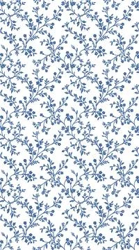 Blue floral branch seamless pattern for porcelain style print. Stock Illustration