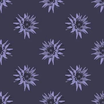 Blue floral pattern, seamless repeating vector pattern 스톡 일러스트