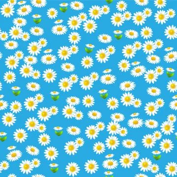 Blue floral seamless pattern Stock Illustration