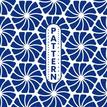 Blue floral seamless pattern. Vector design for textile and wallpaper decor. 스톡 일러스트