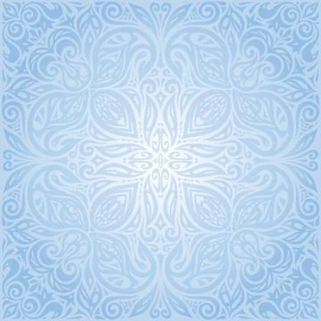 Blue floral vector decorative background Stock Illustration