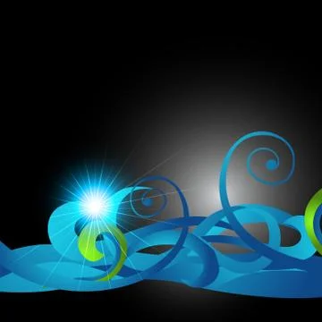 Blue florals Stock Illustration