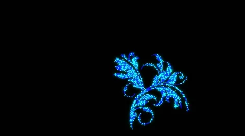 Blue flourish particles animation Video stock 41531440