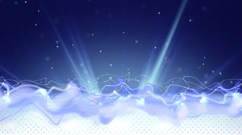 Blue flow and particles loop Stock Footage 23613329