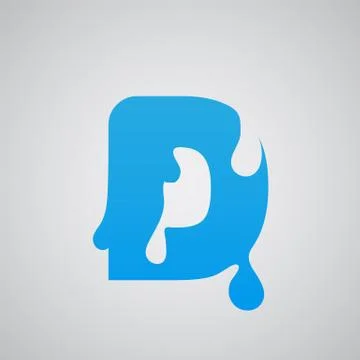 Blue flow character, vector. Stock Illustration