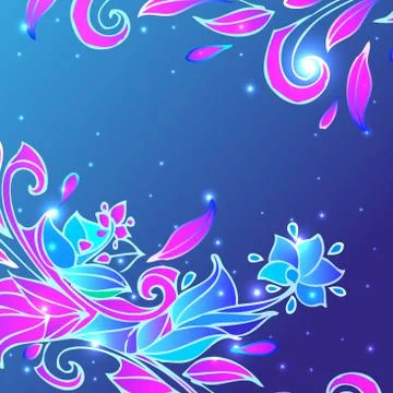 Blue flower background Stock-Illustration