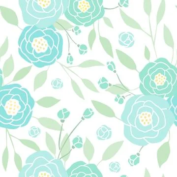 Blue flower background Stock Illustration