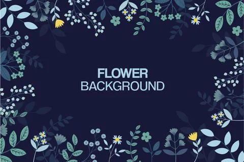 Blue Flower Background Illustrazione stock