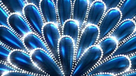 Blue Flower with Diamonds Stock Footage 102444954