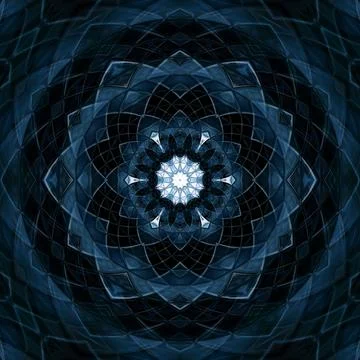 Blue flower dome Illustration