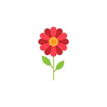 Blue Flower flat icon Stock Illustration