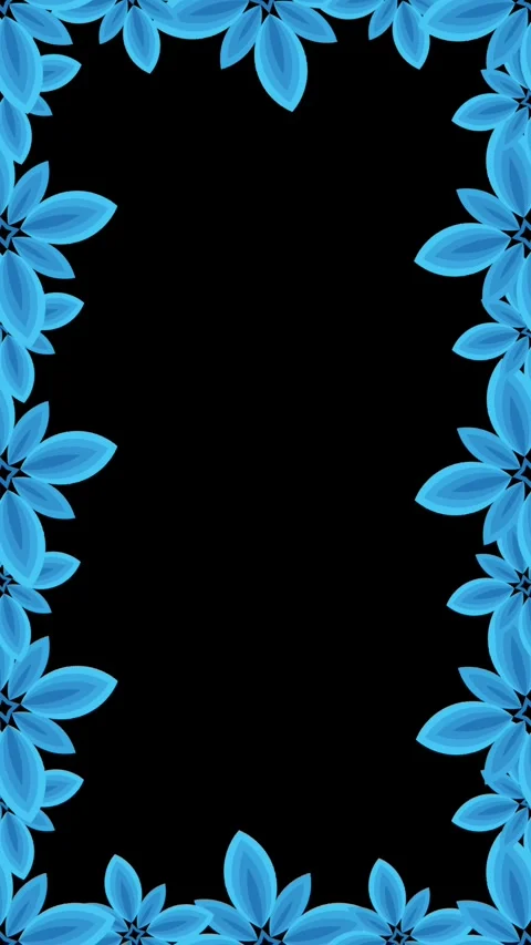 Blue flower frame vertical Stock Footage 305853474