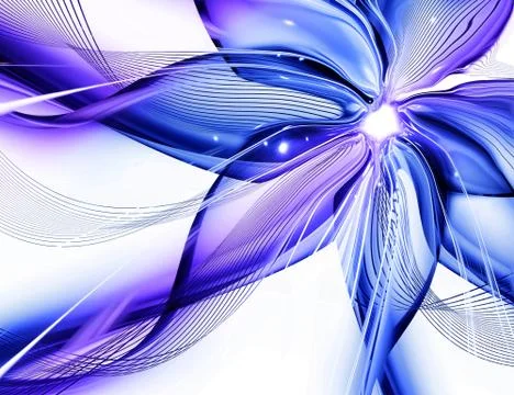 Blue flower Stock Illustration