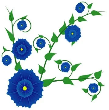 Blue flower. Stock Illustration
