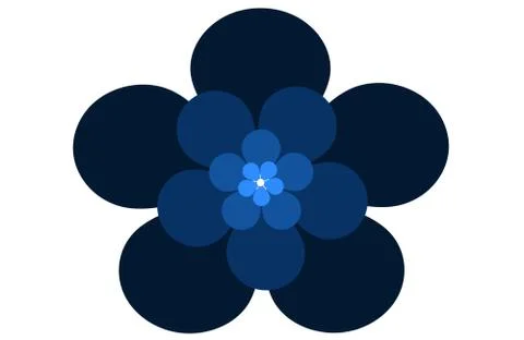 Blue flower Illustrazione stock