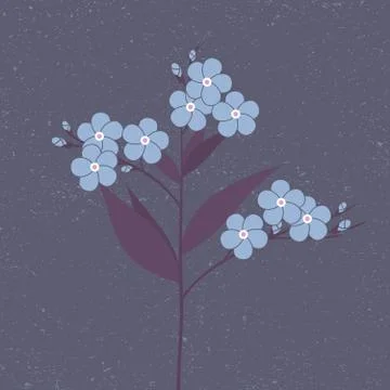 Blue flower Stock Illustration