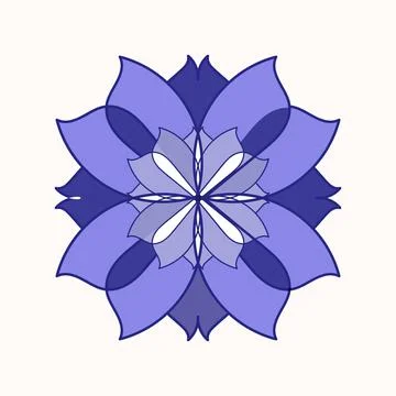 Blue flower on a light background for use in clipart Stock Illustration