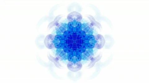 Blue flower lotus pattern,orient religion totem,kaleidoscope.Buddhism Mandala fl 库存影片 790637