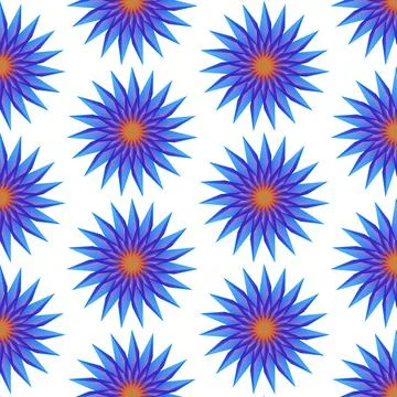 Blue flower pattern. Stock Illustration