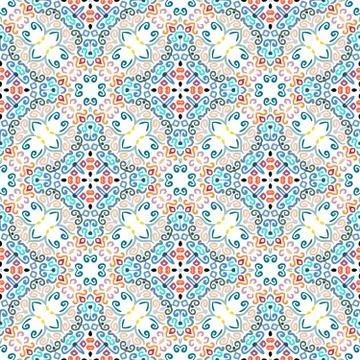 Blue Flower Pattern Weave Design Stock Illustration