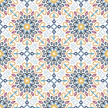 Blue Flower Pattern Weave Elements Illustrazione stock