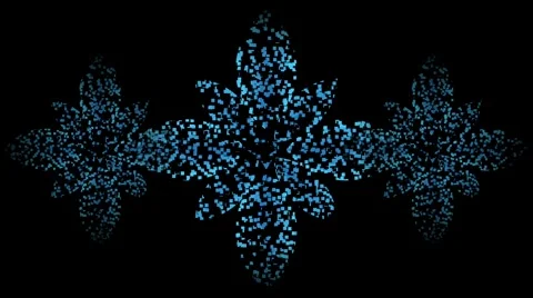 Blue flower pixels Stock Footage 302876260
