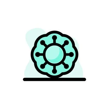 Blue Flower Vector Icon Illustration Vector Design Stock Illustration