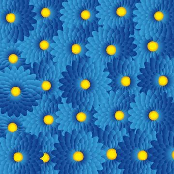 Blue flowers- abstract background Stock Illustration