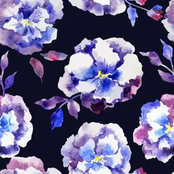 Blue flowers Stock Illustration