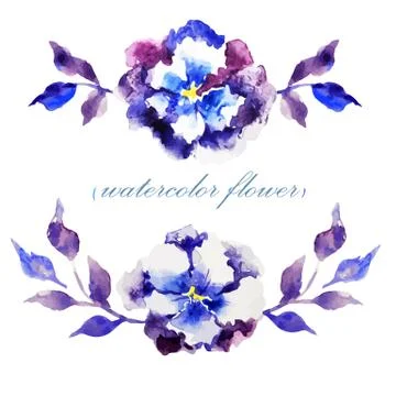 Blue flowers Stock Illustration