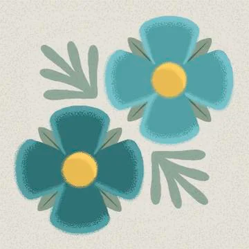 Blue flowers イラスト素材